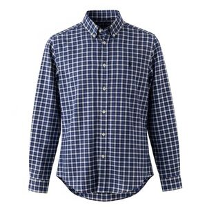 Ralph Lauren Blue White and Black Plaid Button Down Long Sleeve Shirt Size XL